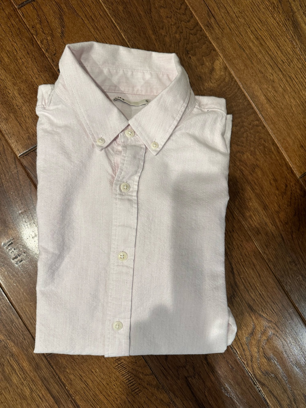 O.N.S Pale Beige Pink Long Sleeve Button-Down Shirt – Size Small – Modern NYC